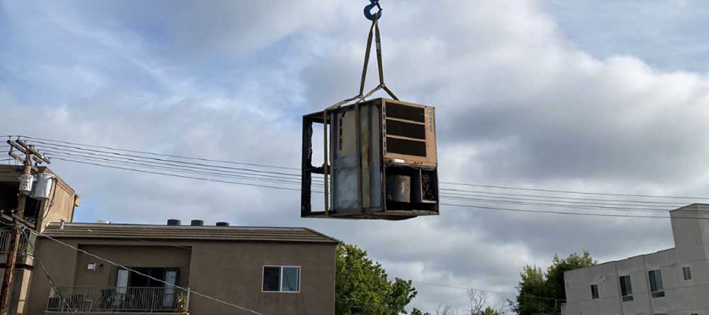 removing old commercial HVAC