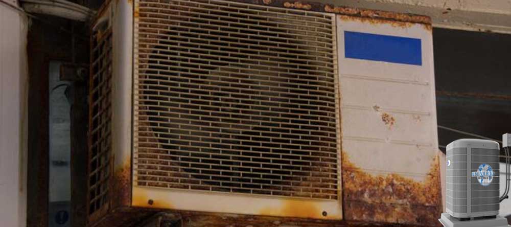 rusted ac unit