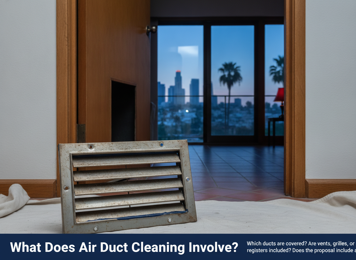 What should an air duct cleaning service include?