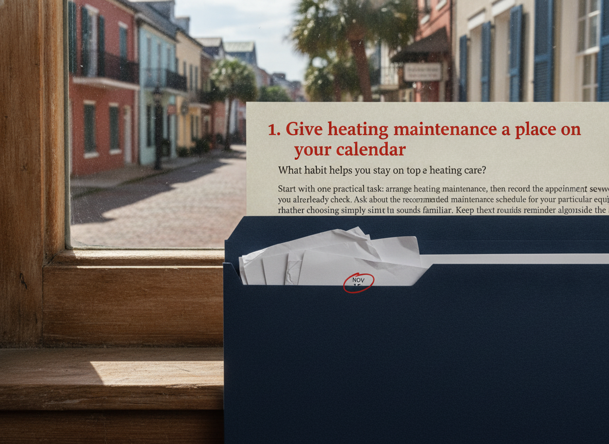 1. Give heating maintenance a place on your calendar